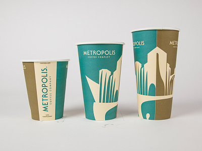 Metropolis Coffee Company - Cup Concept coffee compostable cup green hot l m metropolis packaging s teal