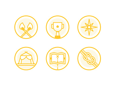 DesignScout Icon Art Direction art direction camping collaboration design designscout gold icon icons knot scout