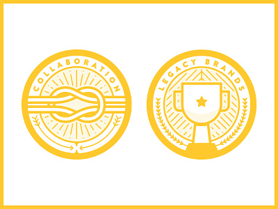 DesignScout Badges - Art Direction badge brands collaboration crest icon knot legacy logo rebound trophy