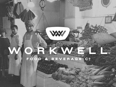 Workwell Food & Beverage Co. Logomark beverage design scout erik wagner food identity logo logomark mark w workwell