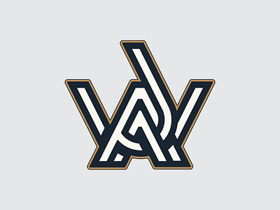 JAW Monogram identity initials logo monogram regal swag