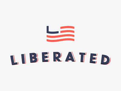 Liberated - Logomark Concept americana branding concept identity liberated logo logomark offset swim swimwear