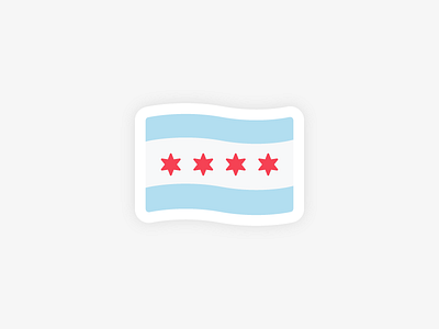 Homage to Chicago 6 blue chicago city erik flag forever illinois midwest red scad star