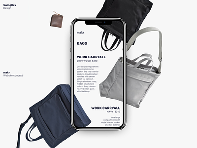 Makr – Website Concept clean clear concept design ecommerce minimal mobile simple ui web white