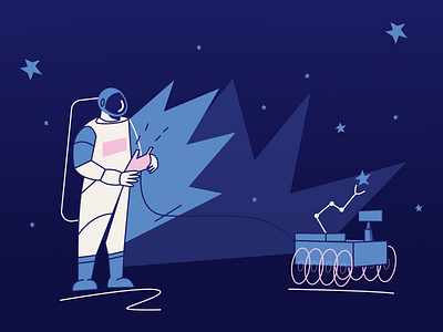 Project: Astronaut 👨‍🚀 astronaut astronauts cosmos design studio effectively illustration illustrator stars universe