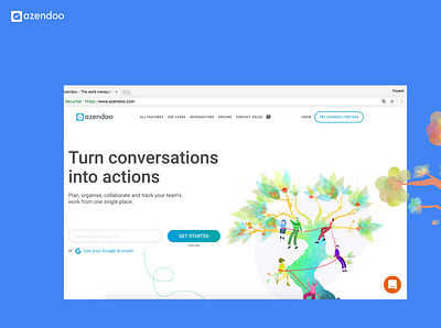 Site web Azendoo application azendoo homepage illustration kanban site web task tasks team task teamwork timeline ui design user interface ux design