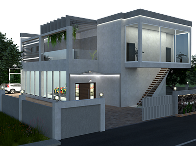 Concept Home architecture design interior rendering sektchup