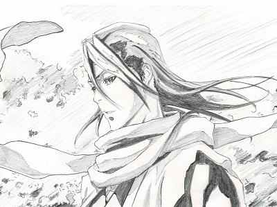 Byakuya Kuchiki anime artwork bleach illustration sketch