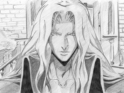 Alucard anime artwork illustraion sketching