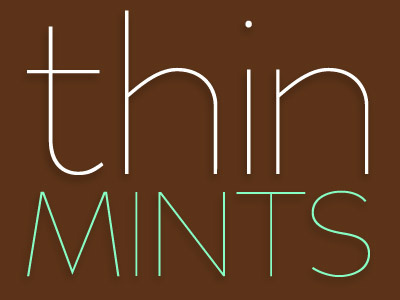 Thinmints font sans thin