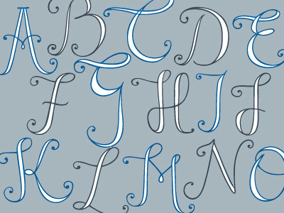 Willow Whisp Caps capitals fancy hand drawn script