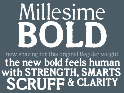 Millesime Bold #fontinprogress