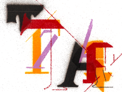 T A (with sunflower yellow) aerosol remix spraypaint stencil type