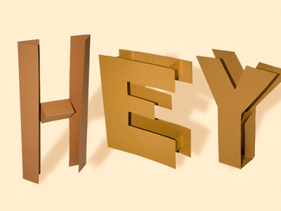 3D Paperfont “Hey Test”