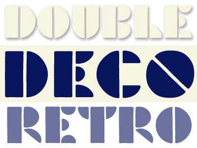 Double Retro Deco art deco font geometric retro typeface