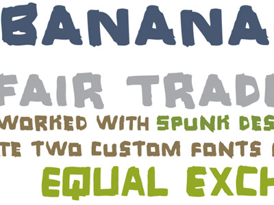 Equal Exchange Bananafont banana custom equal exchange fair trade font