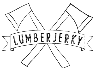 Lumberjerky Logo axe beef jerky lumberjack sketch