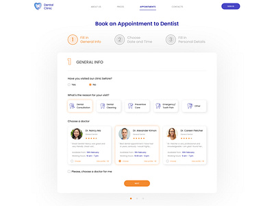 Form to book a dentist appointment 1 contact form design form form design ui uidesign web webdesign