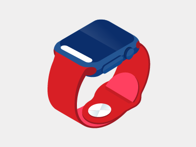 Isometric Apple Watch apple apple watch blue illustrator isometric red watch