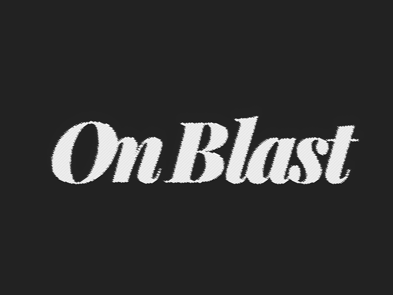 Further exploration of logo animation abstract animation black blob flash gif grey lettering light onblast