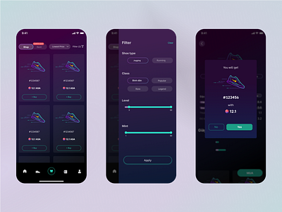 Move2Earn App Concept | Marketplace blockchain design mobile ui ux