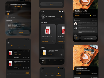 UXUI Concept Coffee App coffee design mobile product design ui ux uxui