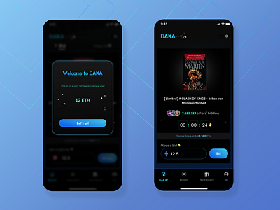 Bidding App app bidding blockchain mobile ui uxui