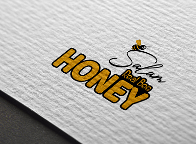 Logo for Business bee black yellow branding business design honey honey bee illustration logo real bee real honey vector yellow
