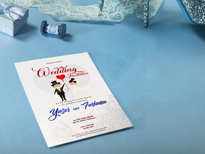 Wedding Card Design couples design illustration invitation love marriage special event wedding card