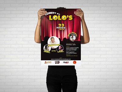 Event Poster Design comedy design live show lolo martini harris show stage show standup comedy typography