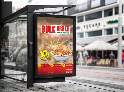 Billboard for Restaurant biryani business design food food and drink hotel red restaurant shop typography