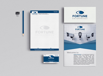 Brand Design for Fortune blue branding business design illustration logo shop typography