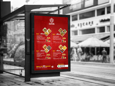 Billboard Menu al maaidah branding business design food red shop western food