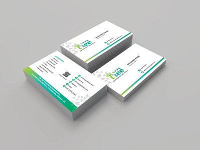 Business Card branding design green logo