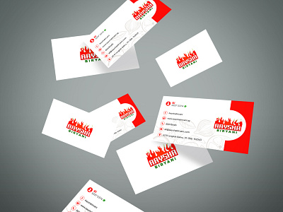 Business Card branding design food logo red restaurant typography