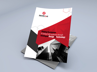 Company Profile branding brochure business corporate design profile red typography