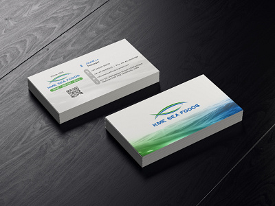 Business Card blue branding business design logo marketing sea sea food typography vector