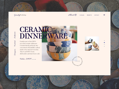 Concept for Granbyware ceramic clean color concept design desktop dinnerware dribbble kickstarter minimal portfolio store web webdesign website