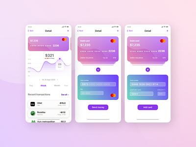 Smart Banking App UI app application bank app bank card banking clean color design dribbble finance finance app minimal mobile portfolio smart uxui