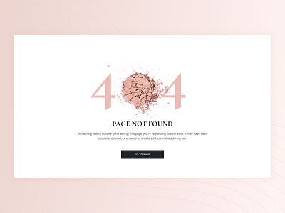 404 page for cosmetic e-store 404 404page clean color cosmetics design dribbble e store ecommerce error error page minimal store web