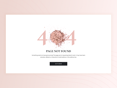 404 page for cosmetic e-store