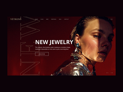Jewellery Webstore - Main Page clean color concept design dribbble inspiration jewellery portfolio ui ui design web webdesign