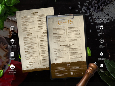 Restaurant menu