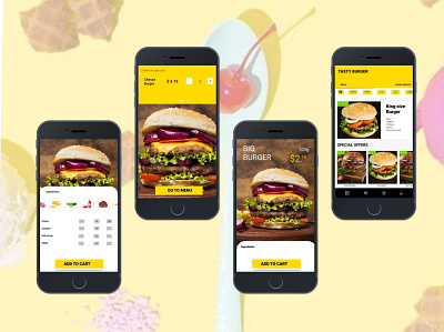 Burger App app design typography ui
