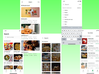 Foodie - iOS app design icon illustration typography ui ux vector