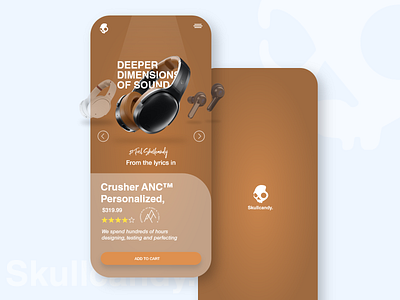 Unofficial Skullcandy Mobile UI app minimal mobile ui ui uidesign uiux unsplash