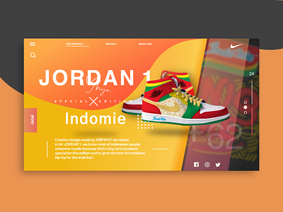 Jordan 1 X Indomie landingpages