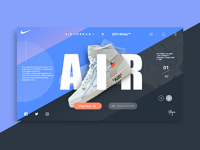 Air Jordan Landing Page landingpageuiwebdesignuiux