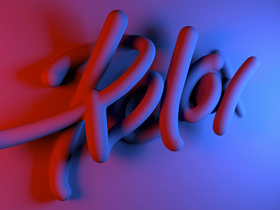 Relax 3d animation font handwritten neon