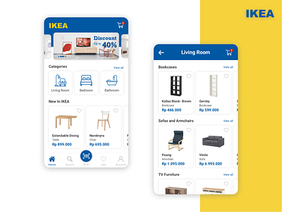 IKEA Mobile Apps - UI Redesign furniture app ikea mobile app ui uidesign uiux ux